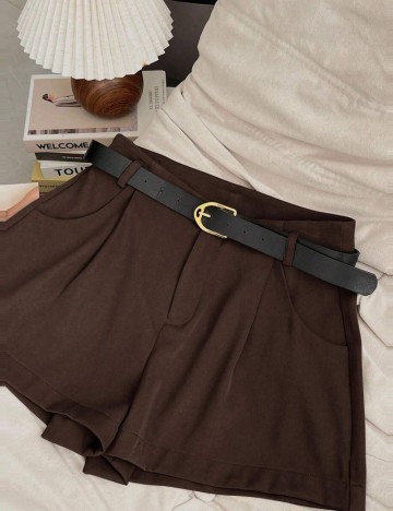 Pantaloni scurți Shein, maro