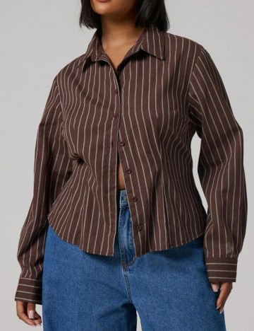Cămașă Shein MUSERA, maro