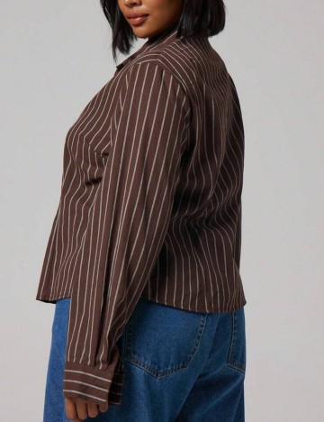 Cămașă Shein MUSERA, maro
