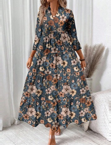 Rochie midi Shein, mix culori