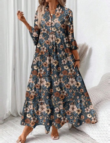 Rochie midi Shein, mix culori