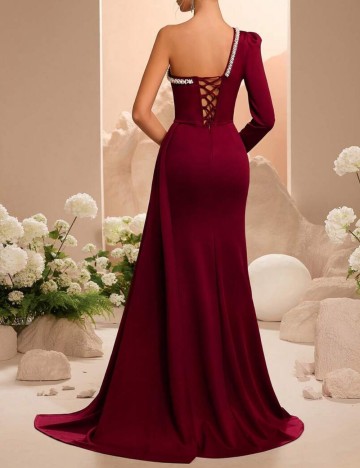 Rochie de ocazie Shein, vișiniu