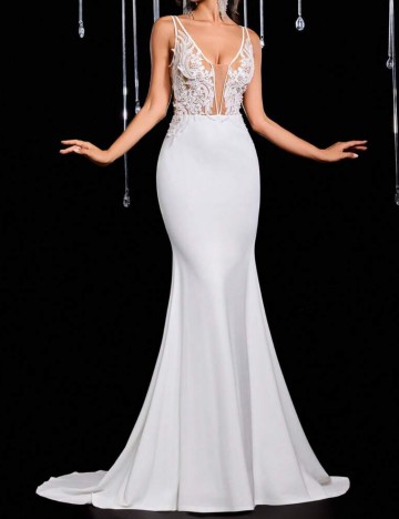 Rochie de ocazie Shein, alb