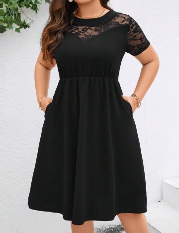 Rochie mini Shein Curve+, negru