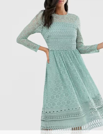 Rochie midi ASOS, verde
