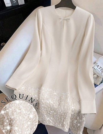 Rochie mini Shein, crem