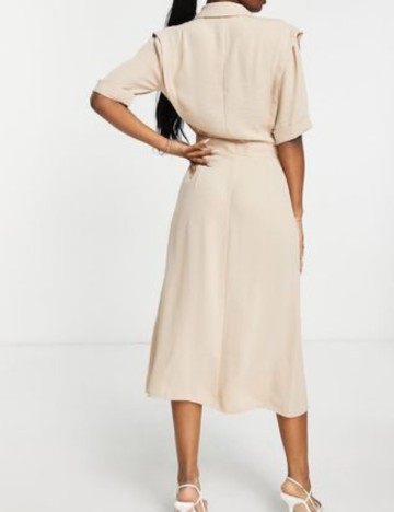 Rochie midi ASOS, bej
