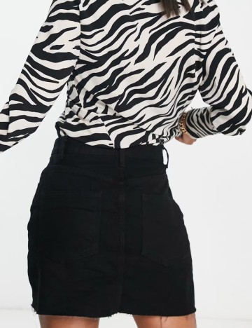 Fustă de blugi ASOS, negru