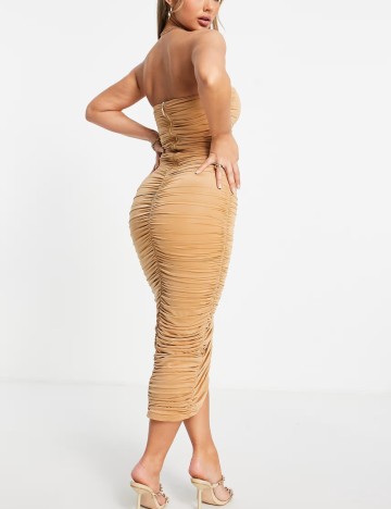 Rochie midi Rare London, maro