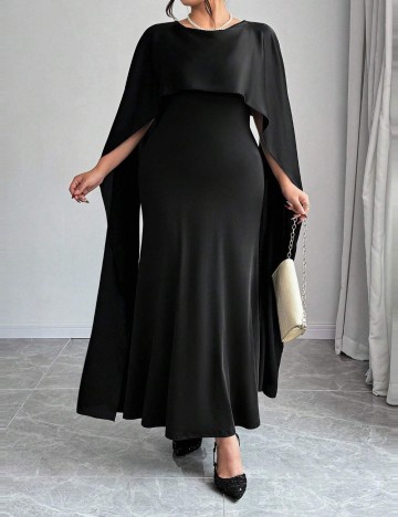 Rochie maxi Shein Curve+, negru