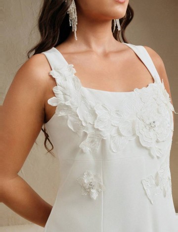 Rochie midi Shein Curve+, alb