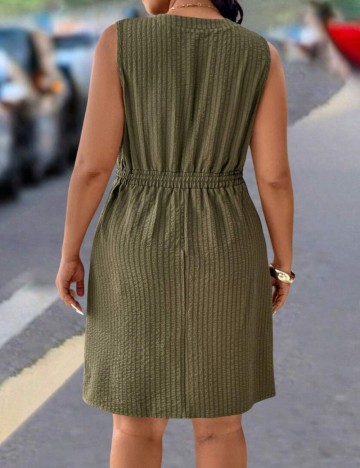 Rochie mini Shein Curve+, kaki