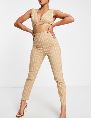 Salopetă lungă ASOS, bej