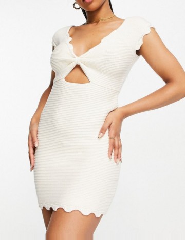 Rochie mini Miss Selfridge, crem