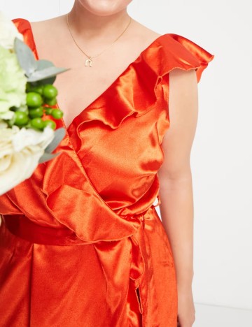 Rochie midi Little Mistress, portocaliu