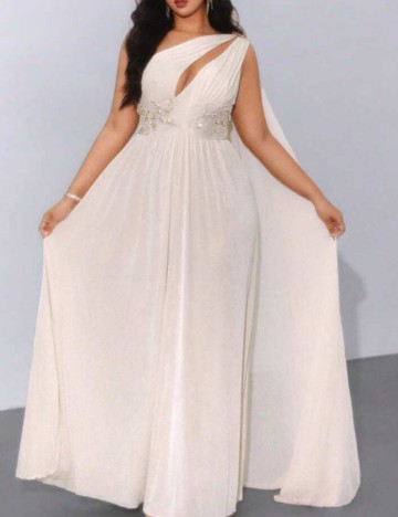 Rochie maxi Shein Curve+, bej