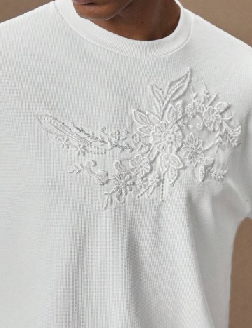 Tricou Shein Anewsta, alb