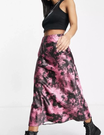 Fustă midi Collusion, mix culori