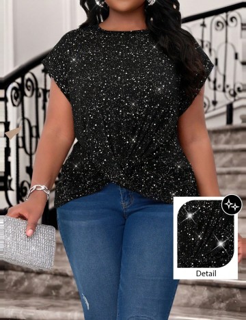 Tricou Shein Curve+, negru