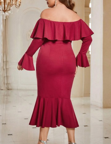 Rochie midi Shein Curve+, verde