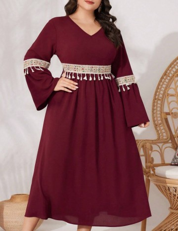 Rochie midi Shein Curve+, vișiniu