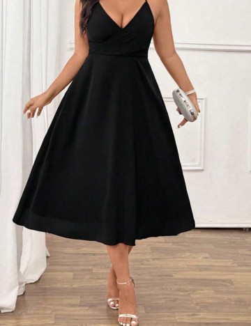 Rochie midi Shein Curve+, negru