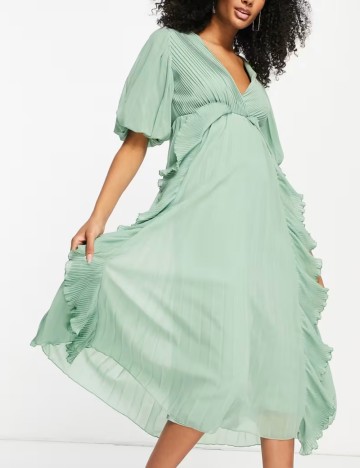 Rochie midi ASOS, verde