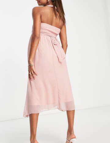 Rochie maxi Little Mistress, roz