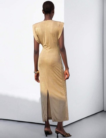 Rochie maxi Shein Aveloria, auriu