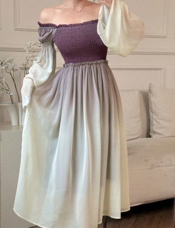 Rochie midi Shein, mix culori