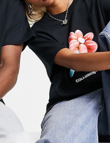 Tricou Collusion, negru