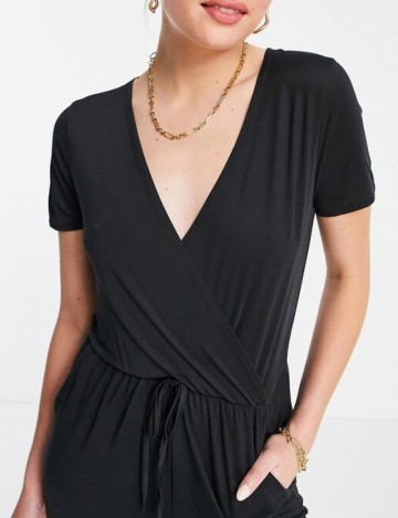 Salopetă lungă Threadbare, negru