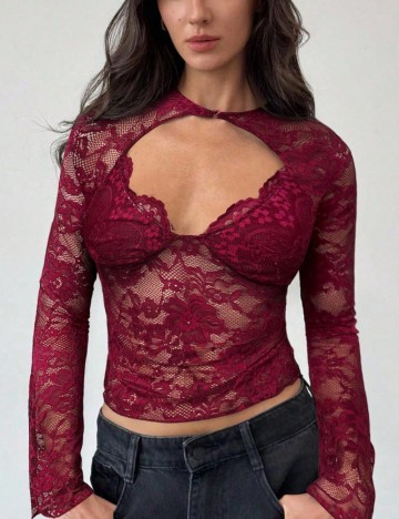 Bluză Shein, vișiniu