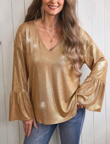 Bluză Shein, auriu