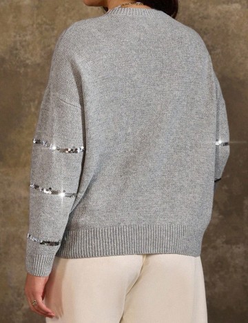 Pulover Shein Curve+, gri