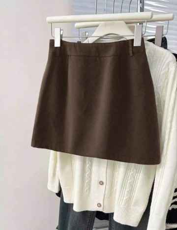 Fustă mini Shein, maro
