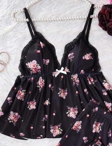 Maiou de pijama Shein, negru