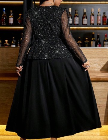 Rochie midi Shein Curve+, negru