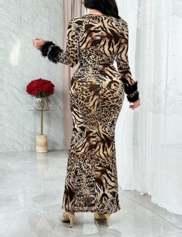 Rochie midi Shein, mix culori