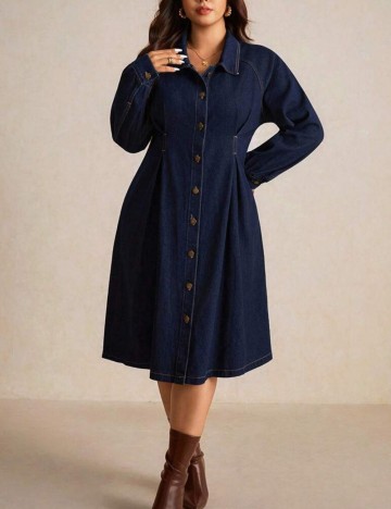 Rochie de blugi Shein Curve+, albastru