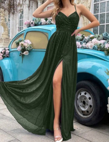 Rochie de ocazie Shein, verde