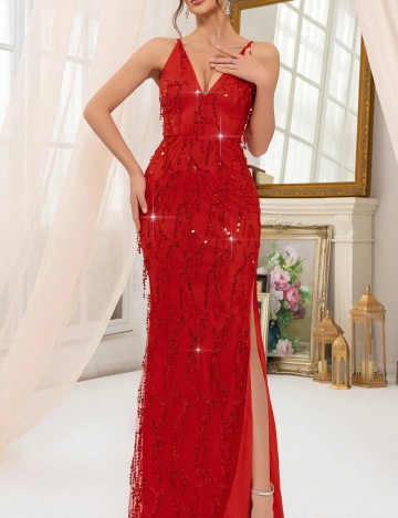 Rochie de ocazie Shein, roșu