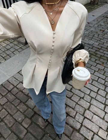 Cămașă Shein, bej