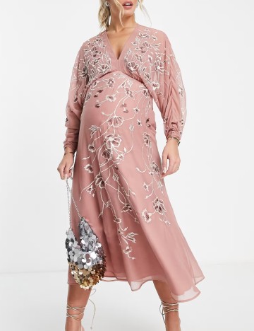 Rochie maxi ASOS, roz