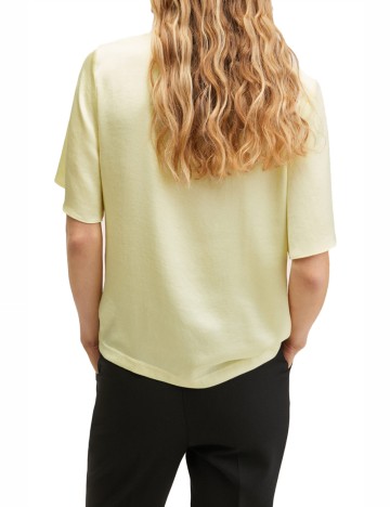 Cămașă cu m&acirc;necă scurtă Mango, galben