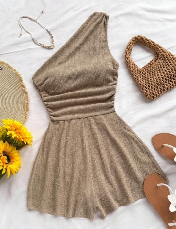 Salopetă scurtă Shein, maro