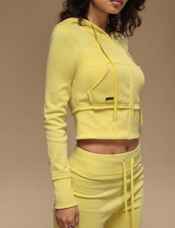Hanorac Cu Fermoar Shein Forever 21, galben