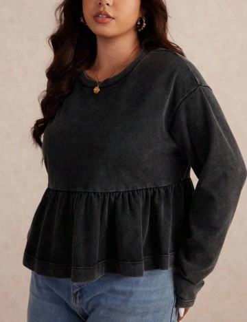 Bluză Shein Curve+, gri