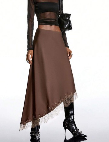 Fustă maxi Shein, maro
