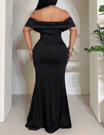 Rochie maxi Shein Curve+, negru